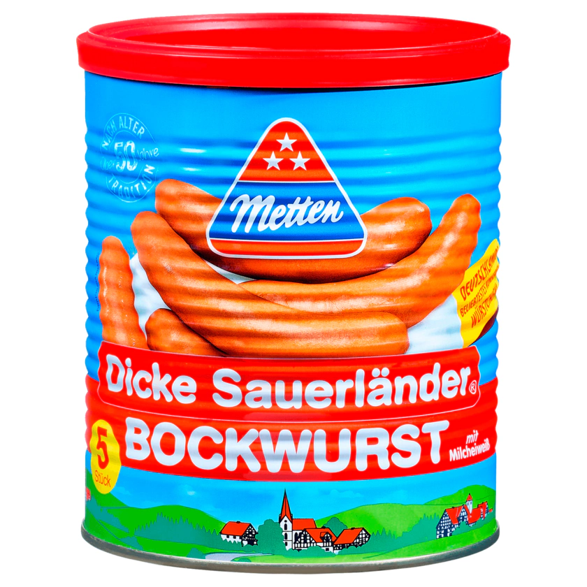 Bild von Metten Dicke Sauerländer Bockwurst 400g, 5 Stück