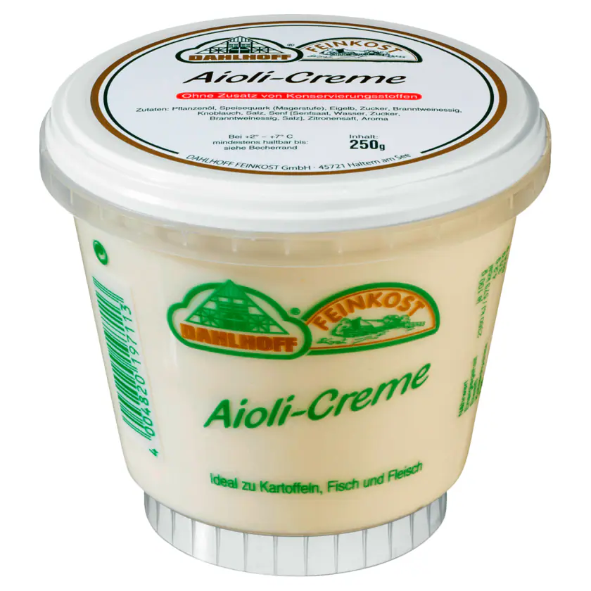 Bild von Dahlhoff Feinkost Aioli-Creme 250g